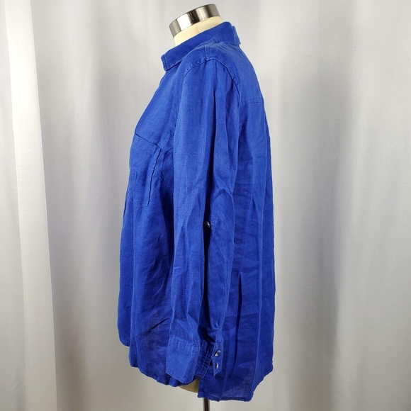 🆕️I.N.C Button Down Shirt - 100% Linen - Picture 2 of 6